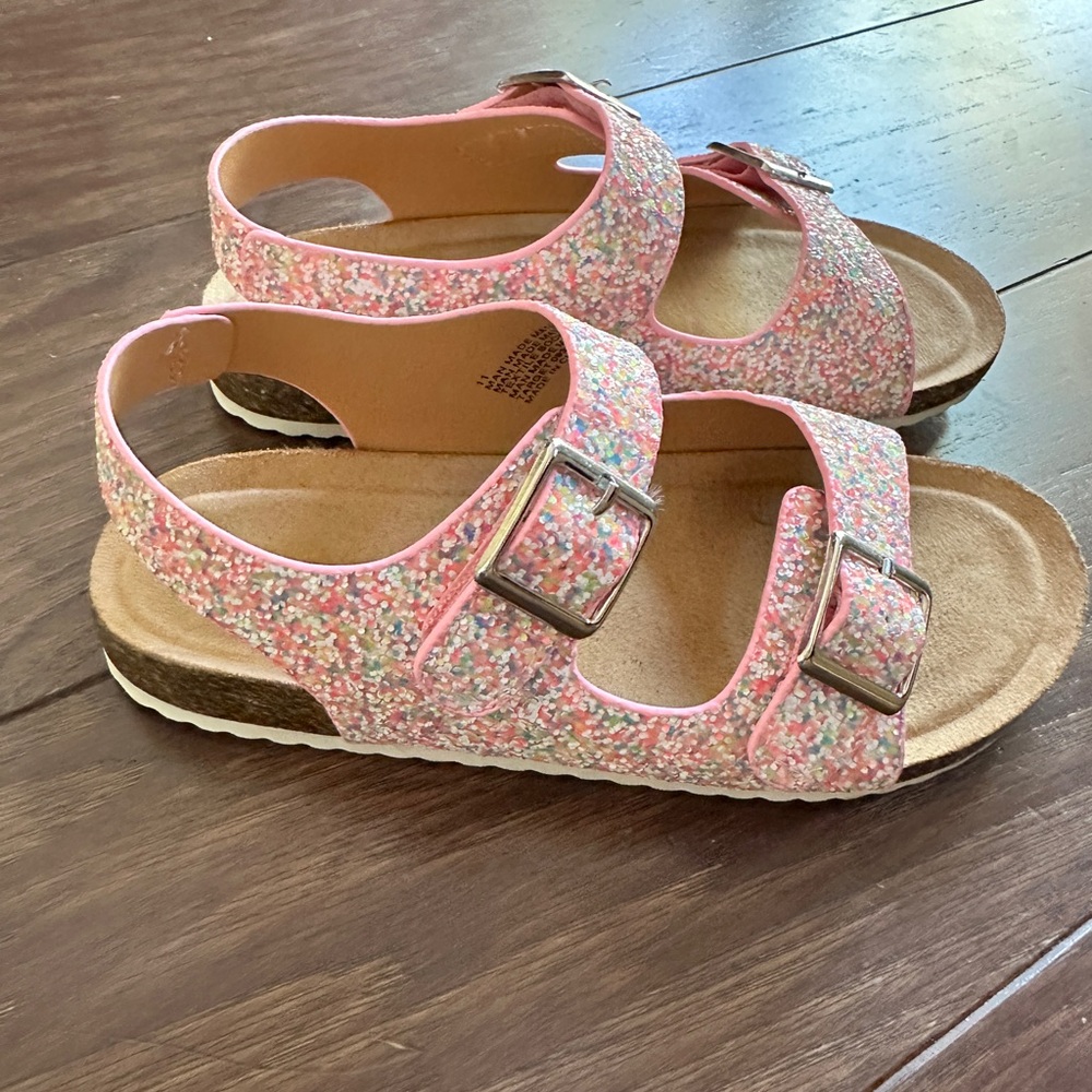 Cat & Jack Pink Multi-Color Glitter Sandals
